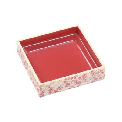 エフピコ 折箱 WPS-角 本体 165-165 V 花かすみ朱 15枚/袋(ご注文単位16袋)【直送品】