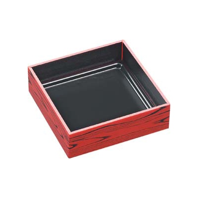 エフピコ 折箱　WPS-角　本体 133-133　V 赤焼板目黒 30枚/袋（ご注文単位12袋）【直送品】