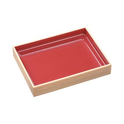 エフピコ 折箱　WPS-角　本体 251-190　V 柾目朱 15枚/袋（ご注文単位9袋）【直送品】