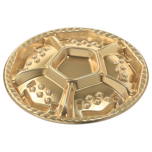 エフピコ オードブル容器　シェルトプラッター　本体 丸30 金 10個/袋（ご注文単位20袋）【直送品】