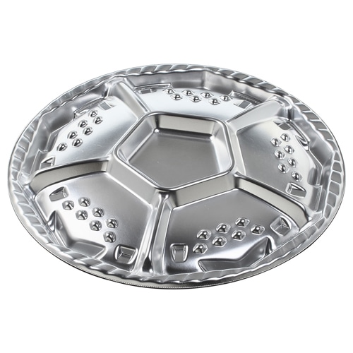 エフピコ オードブル容器　シェルトプラッター　本体 丸50 銀 10枚/袋（ご注文単位10袋）【直送品】