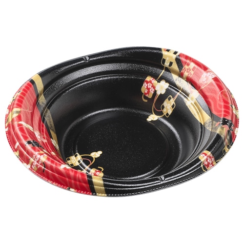 エフピコ 丼容器 MFPオーバル丼 本体 16-14(39) 小町赤 50枚/袋(ご注文単位24袋)【直送品】