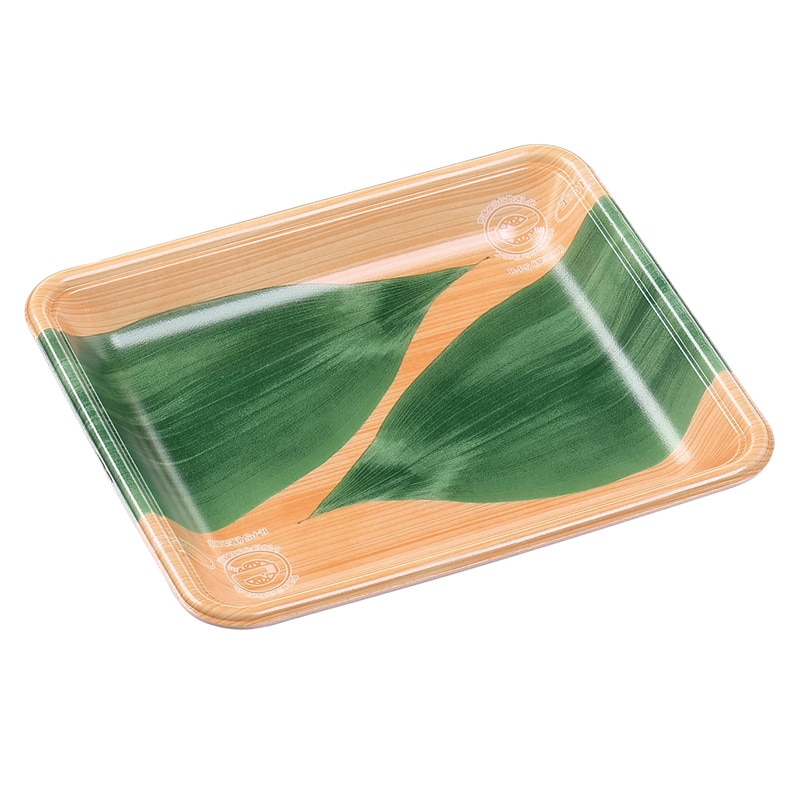 エフピコ 発泡トレー容器 FLB-A17-25 エコ木目葉らん 100枚/袋（ご注文単位15袋）【直送品】