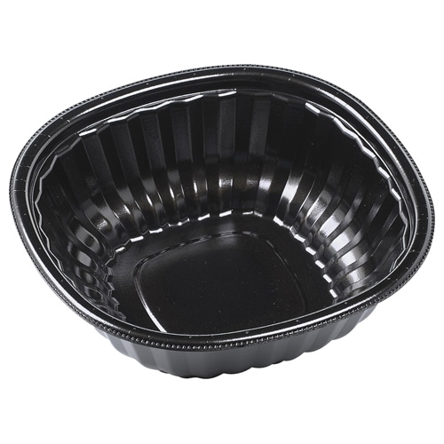 エフピコ サラダ容器 B&H 本体 16-16(53) 本体 黒W 50枚/袋(ご注文単位9袋)【直送品】