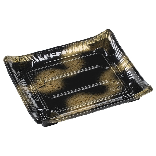 エフピコ 寿司容器 京錦 本体 3-6 渋み金 50枚/袋(ご注文単位4袋)【直送品】