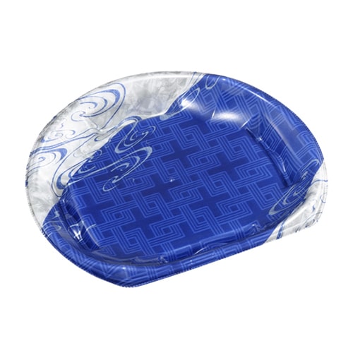 エフピコ 刺身容器 半月皿 本体 21-18 氷雪青 50枚/袋（ご注文単位18袋）【直送品】
