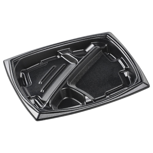 エフピコ 弁当容器 MFPエリッシュ 本体 24-20-1 黒 50枚/袋(ご注文単位8袋)【直送品】