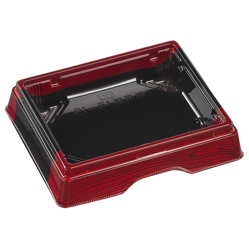 エフピコ お重容器 雅御膳 本体 18-15 渋木目 50枚/袋(ご注文単位16袋)【直送品】