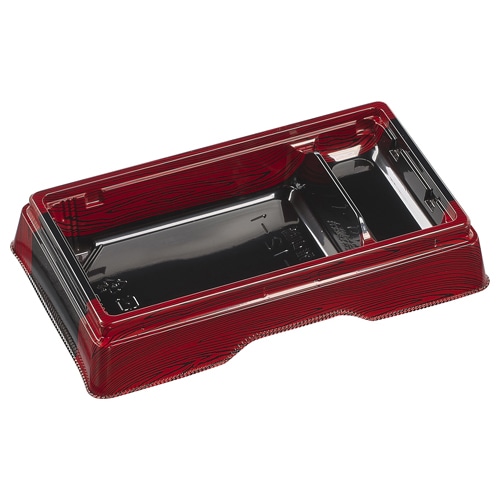 エフピコ お重容器 雅御膳 本体 21-12-1 渋木目 50枚/袋(ご注文単位16袋)【直送品】