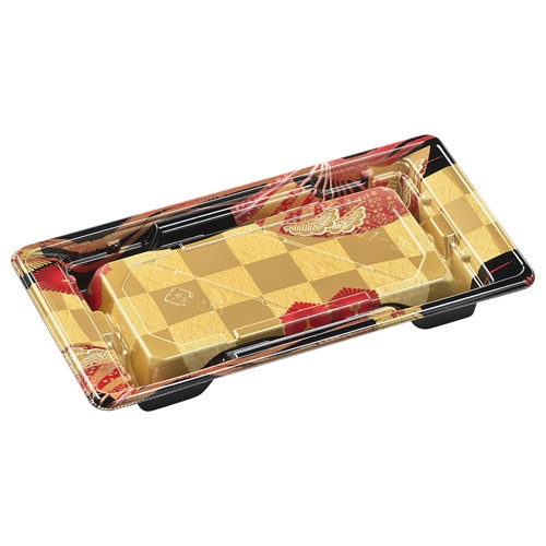 エフピコ 寿司容器　組み皿　本体 1-3 扇市松金 50枚/袋（ご注文単位20袋）【直送品】