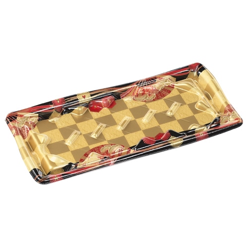 エフピコ 寿司容器　板盛　本体 2-6 扇市松金 50枚/袋（ご注文単位12袋）【直送品】