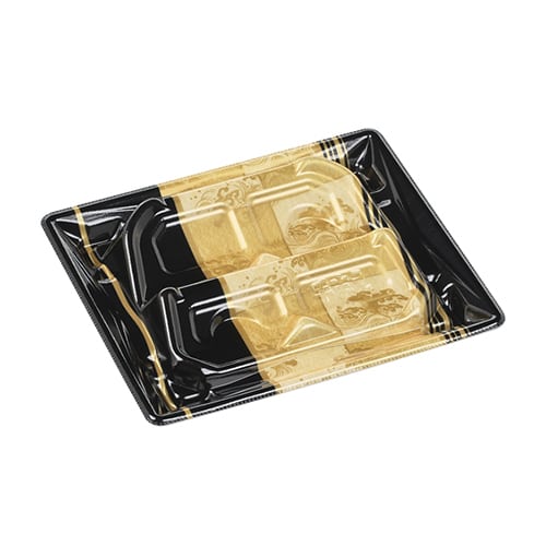 エフピコ 刺身容器 Sステージ盛台 本体 19-17-1 輪島金 50枚/袋（ご注文単位16袋）【直送品】