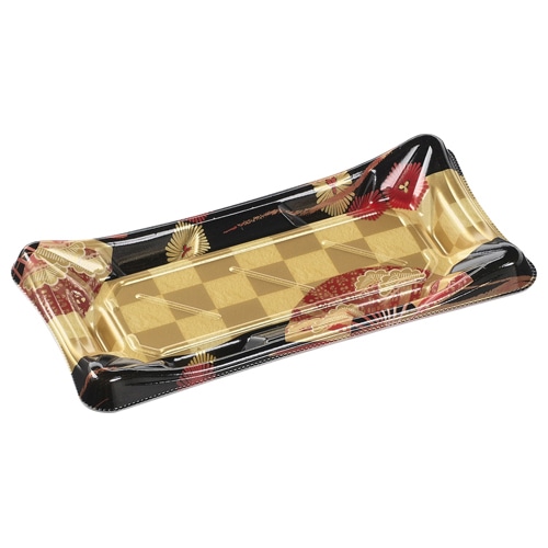 エフピコ 寿司容器　波錦　本体 1-4 扇市松金 50枚/袋（ご注文単位24袋）【直送品】