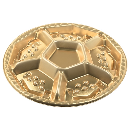 エフピコ オードブル容器　シェルトプラッター　本体 丸30浅 金 10枚/袋（ご注文単位20袋）【直送品】