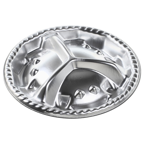 エフピコ オードブル容器　シェルトプラッター　本体 丸10 銀 25枚/袋（ご注文単位24袋）【直送品】