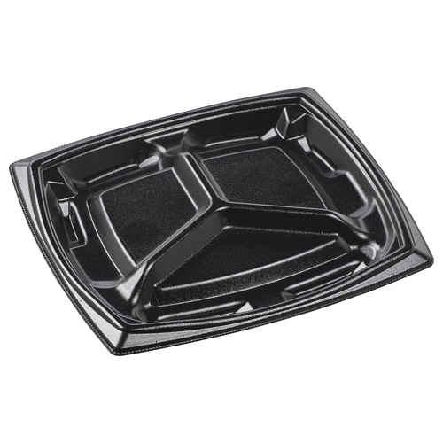 エフピコ 弁当容器 MFPエリッシュ 本体 22-20-3 黒 50枚/袋(ご注文単位8袋)【直送品】