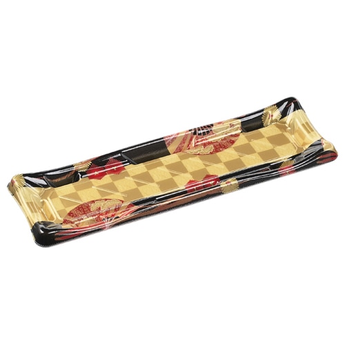 エフピコ 寿司容器 波錦 本体 1-8 扇市松金 50枚/袋(ご注文単位16袋)【直送品】