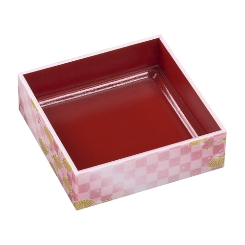 エフピコ 折箱　WPS-角　本体 133-133　V 市松春扇 30枚/袋（ご注文単位12袋）【直送品】