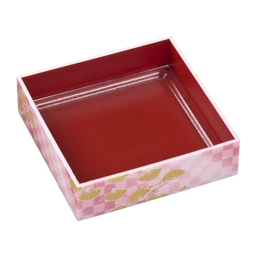 エフピコ 折箱　WPS-角　本体 150-150　V 市松春扇 15枚/袋（ご注文単位20袋）【直送品】