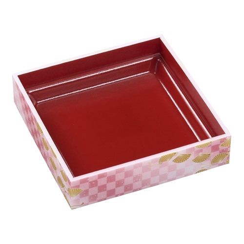 エフピコ 折箱　WPS-角　本体 180-180　V 市松春扇 15枚/袋（ご注文単位16袋）【直送品】