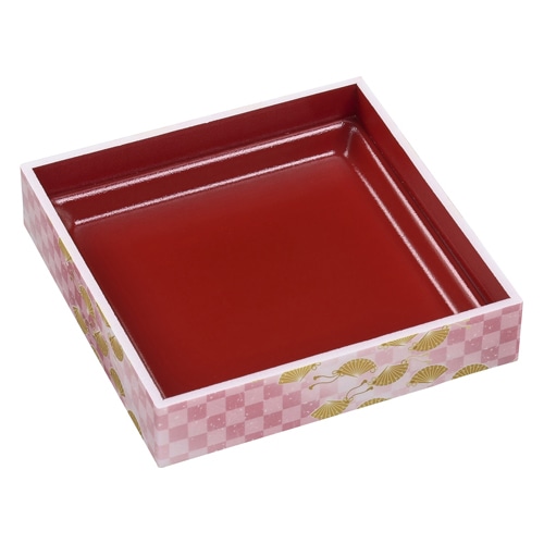 エフピコ 折箱　WPS-角　本体 194-194　V 市松春扇 15枚/袋（ご注文単位12袋）【直送品】