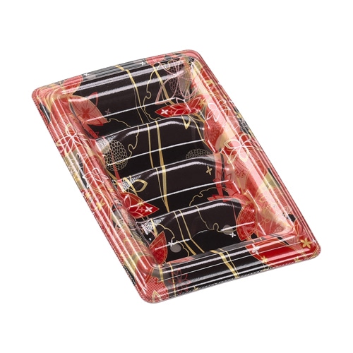 エフピコ 寿司容器 元助 本体 20-11細巻 はな舞赤 100枚/袋(ご注文単位12袋)【直送品】