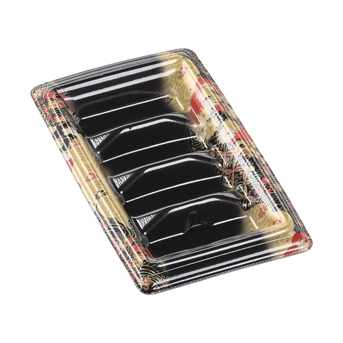 エフピコ 寿司容器 元助 本体 20-11細巻 京雅黒 100枚/袋(ご注文単位12袋)【直送品】