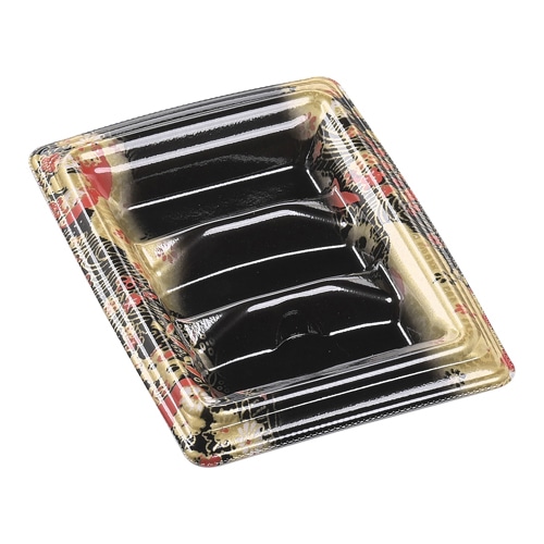 エフピコ 寿司容器 元助 本体 16-11細巻 京雅黒 100枚/袋(ご注文単位18袋)【直送品】