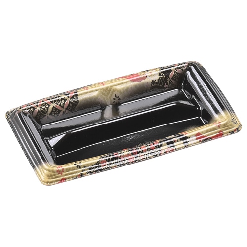 エフピコ 寿司容器 元助 本体 19-10細巻 京雅黒 100枚/袋(ご注文単位15袋)【直送品】