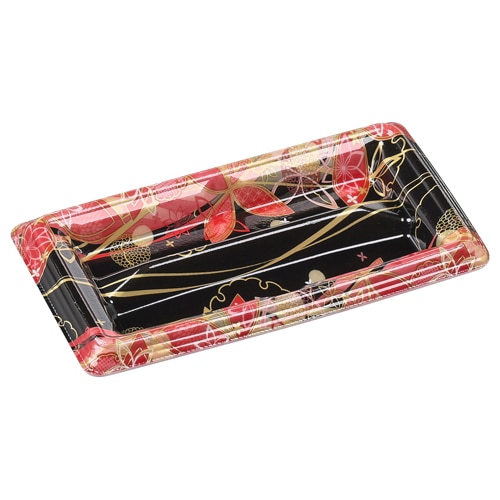 エフピコ 寿司容器 元助 本体 19-10細巻 はな舞赤 100枚/袋(ご注文単位15袋)【直送品】