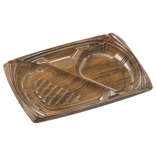 エフピコ 弁当容器 MSDプライム 本体 24-18-1 グリルウッド 50枚/袋(ご注文単位12袋)【直送品】