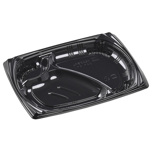 エフピコ 弁当容器 MSDプライム 本体 24-18-3 黒 50枚/袋(ご注文単位12袋)【直送品】