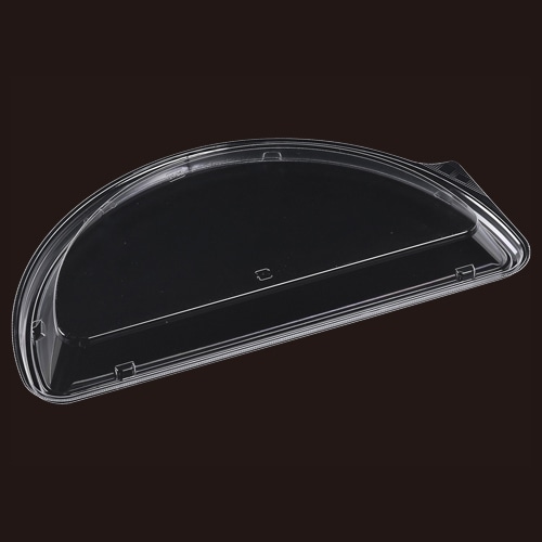 エフピコ ピザ容器　MSDピザ丸　嵌合蓋 T-MSDピザ丸11　1／2内嵌蓋OPS  30枚/袋（ご注文単位12袋）【直送品】