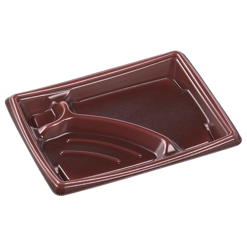 エフピコ 弁当容器 MFPかすが 本体 23-17-1 エンジ 50枚/袋(ご注文単位12袋)【直送品】