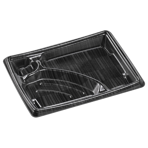 エフピコ 弁当容器 MFPかすが 本体 23-17-1 ロッド黒 50枚/袋(ご注文単位12袋)【直送品】