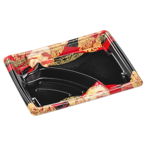 エフピコ 弁当容器 MFPかすが 本体 23-17-1 福寿赤 50枚/袋(ご注文単位12袋)【直送品】