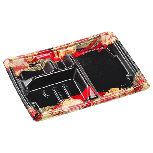 エフピコ 弁当容器 MFPかすが 本体 24-18-2 福寿赤 50枚/袋(ご注文単位12袋)【直送品】