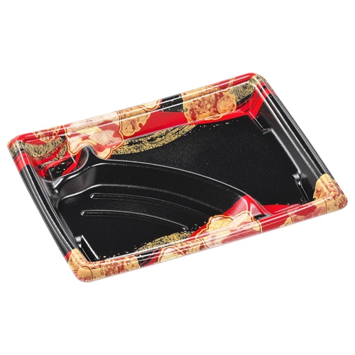 エフピコ 弁当容器 MFPかすが 本体 24-18-3 福寿赤 50枚/袋(ご注文単位12袋)【直送品】