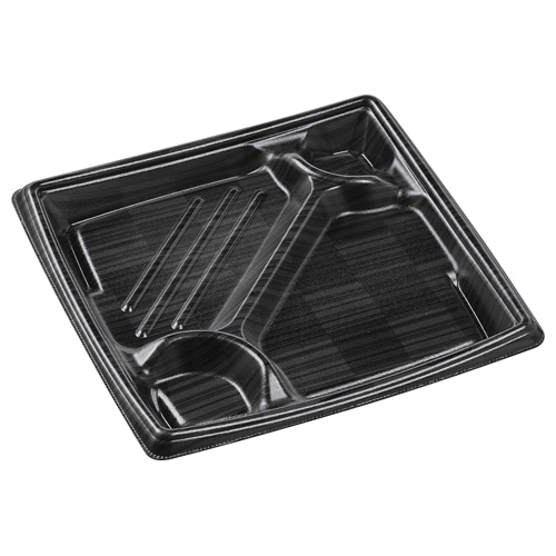 エフピコ 弁当容器 MFPかすが 本体 23-23-1 ロッド黒 50枚/袋(ご注文単位8袋)【直送品】