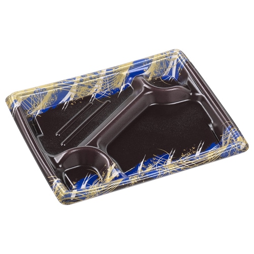 エフピコ 弁当容器 MFPかすが 本体 24-20-1 なみ風青 50枚/袋(ご注文単位12袋)【直送品】