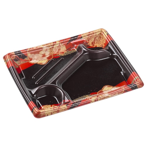 エフピコ 弁当容器 MFPかすが 本体 24-20-1 福寿赤 50枚/袋(ご注文単位12袋)【直送品】