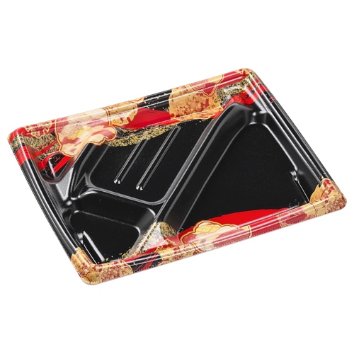 エフピコ 弁当容器 MFPかすが 本体 24-20-3 福寿赤 50枚/袋(ご注文単位12袋)【直送品】