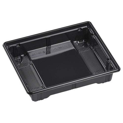 エフピコ お重容器　MSDこはく重　本体 18-15 黒 50枚/袋（ご注文単位18袋）【直送品】