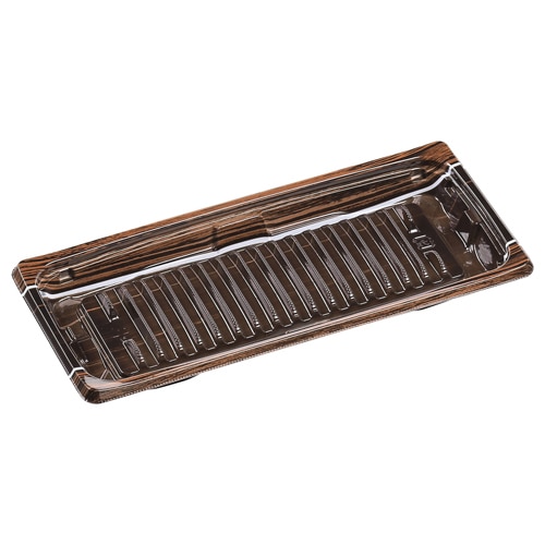 エフピコ 弁当容器　MSDプレイン　本体 24-11AG ボストン茶 50枚/袋（ご注文単位20袋）【直送品】