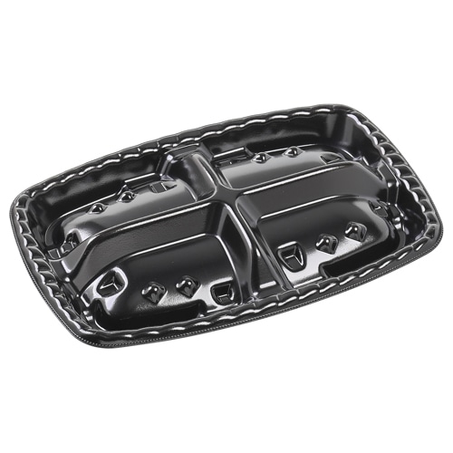 エフピコ オードブル容器　シェルト角　本体 28-19 黒 30枚/袋（ご注文単位16袋）【直送品】