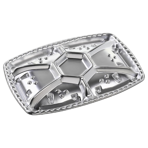 エフピコ オードブル容器　シェルト角　本体 39-28 銀 10枚/袋（ご注文単位15袋）【直送品】