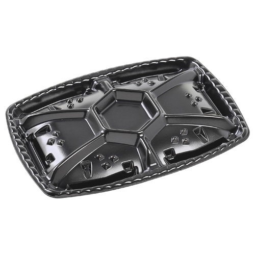 エフピコ オードブル容器　シェルト角　本体 39-28 黒 10枚/袋（ご注文単位15袋）【直送品】