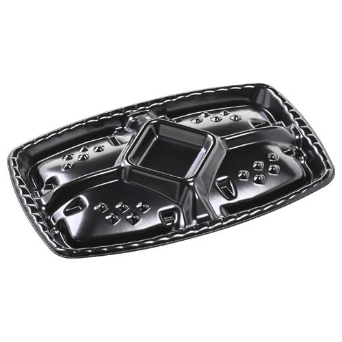 エフピコ オードブル容器　シェルト角　本体 36-23 黒 10枚/袋（ご注文単位20袋）【直送品】