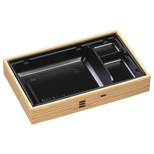 エフピコ 折箱弁当容器 本体 WUかん合-415-2浅 わっぱ黒 20枚/袋(ご注文単位20袋)【直送品】