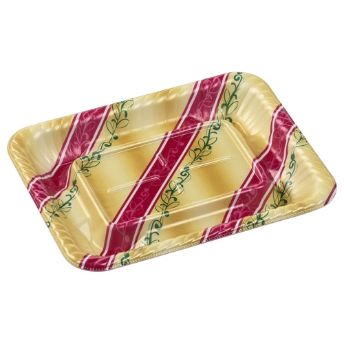 エフピコ オードブル容器 MFPティアラ角台 本体 22-17 リッチ赤 50枚/袋(ご注文単位12袋)【直送品】